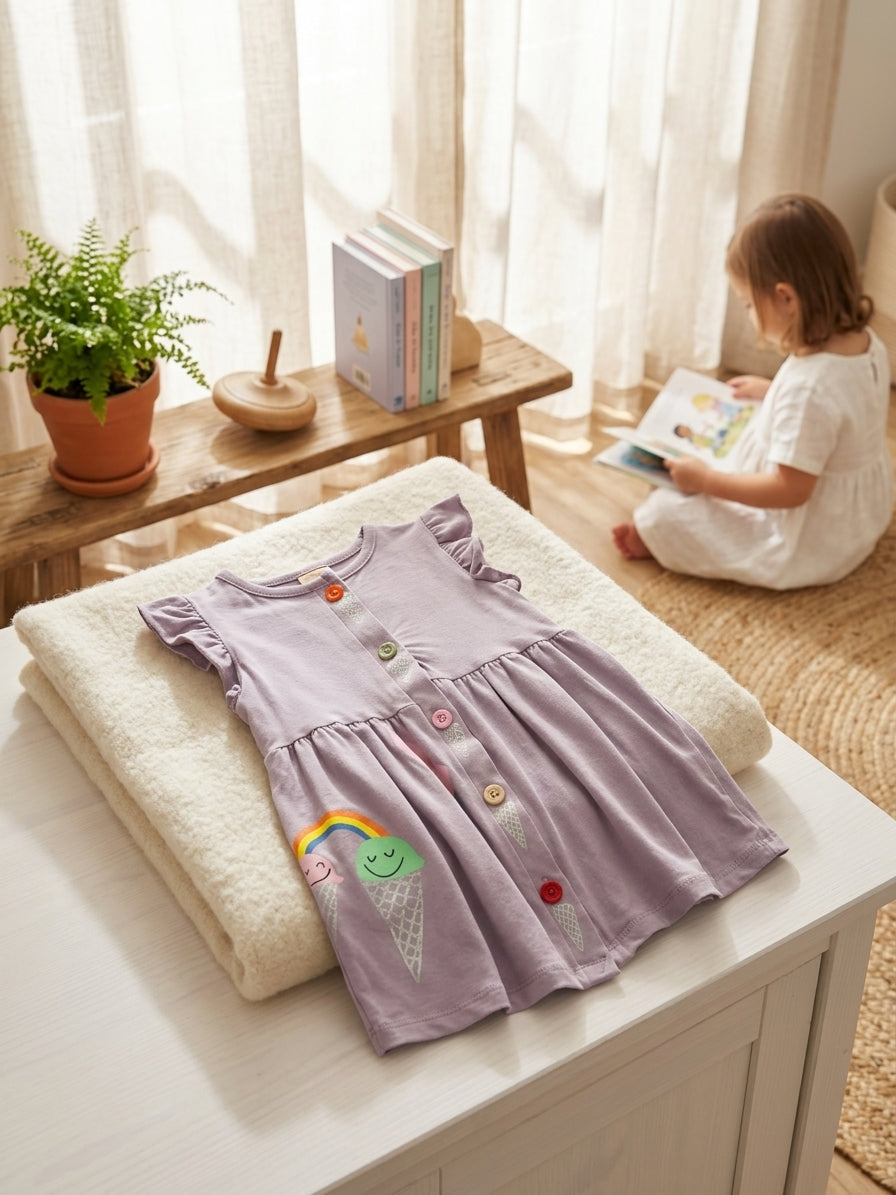 Rochie fetiță cu înghețată și curcubeu, bumbac, Osso - 2 ANI [ps:34fbc626-89e7-4e82-9bdc-b18a2f488e44]