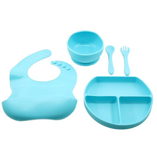 Set Diversificare Silicon Flippy 5 Piese, Galben - Albastru [ps:9f629531-935e-4722-83d9-d95e1a42fc0d]