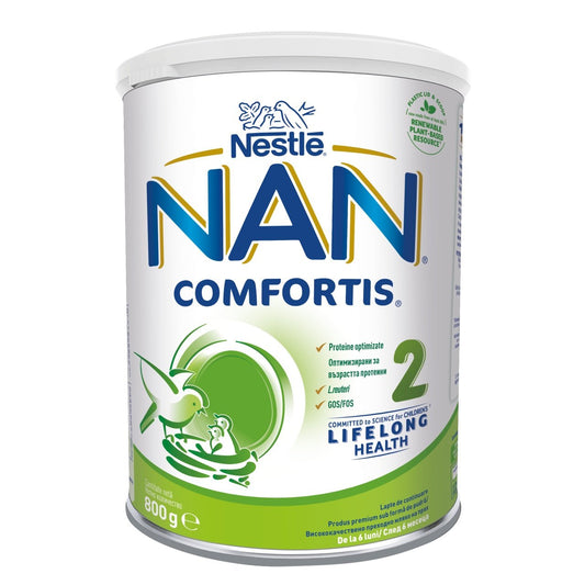 NESTLE NAN 2 Comfortis, formula speciala lapte praf, de continuare de la 6 luni, 800 g [ps:c3220867-f2e7-48b4-8bf1-063a67a3e3bf]