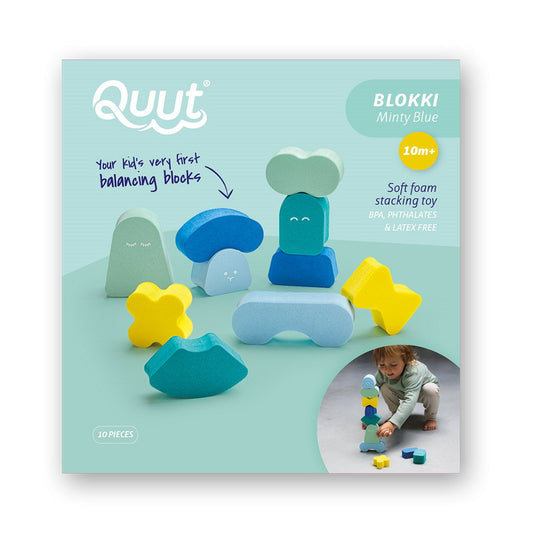 Blokki Quut - Joc de Stivuire din Spuma, Minty Blue - Minty Blue [ps:b510f63c-e130-4ada-9558-594ccb2402db]