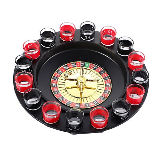 Joc de Băut Ruletă Flippy cu 6 Pahare de Shot | Roșu/Negru - Rosu/Negru [ps:fbb5b74d-e550-4189-99e1-ea398397e96a]