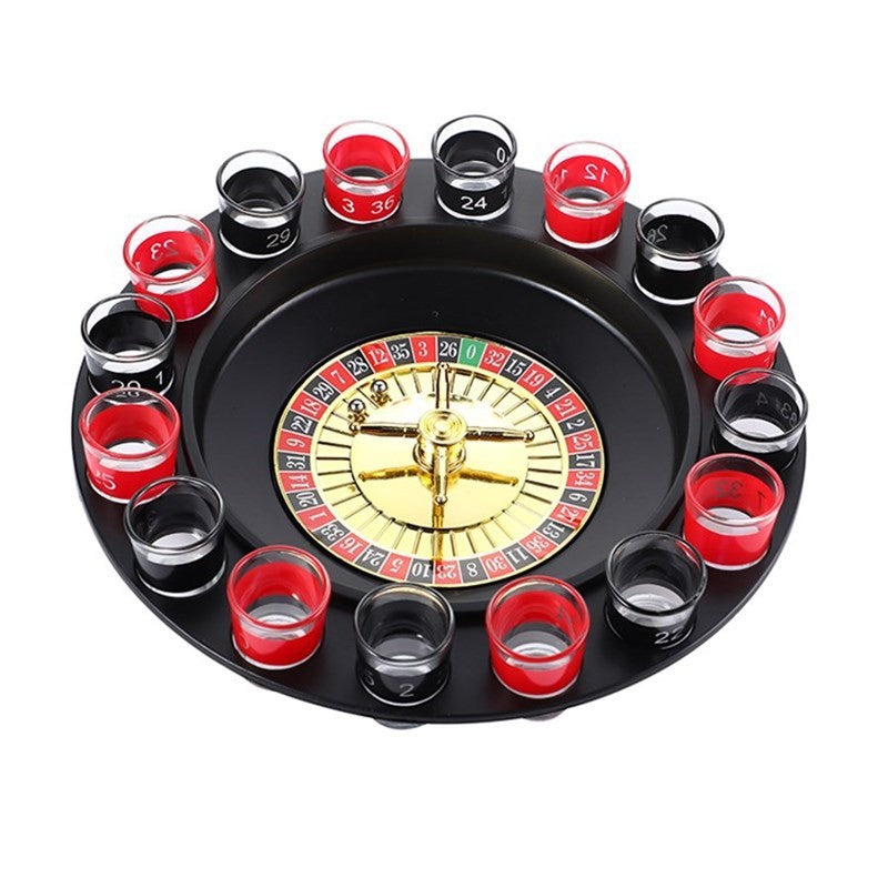 Joc de Băut Ruletă Flippy cu 6 Pahare de Shot | Roșu/Negru - Rosu/Negru [ps:fbb5b74d-e550-4189-99e1-ea398397e96a]