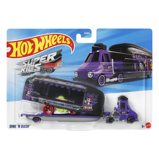 Set Camion și Mașină Hot Wheels Super Rigs Dine n Dash - Default Title [ps:4642368d-ce12-4e9a-a989-32c6458f441e]