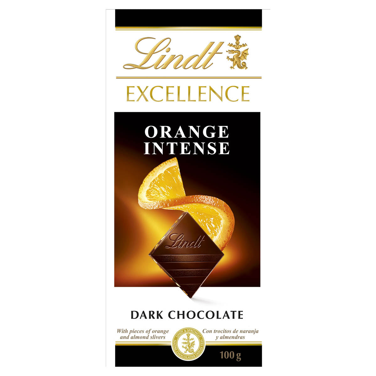LINDT Excellence, tableta de ciocolata, neagra cu portocale, 100 g [ps:e920fd44-dfa2-4664-bcb9-af479ab69d24]