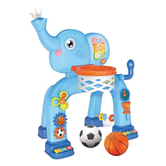 Set Poarta Fotbal și Coș Baschet Elefant Jumbo cu Sunet - Albastru [ps:41817316-3cf8-4bf5-ae37-6ce7211579e9]