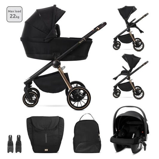 Cărucior Set 3 în 1 Lorelli Bianca, Beige, Sistem - Black [ps:61f2471f-cf40-4f16-abad-24f7124c1ae1]