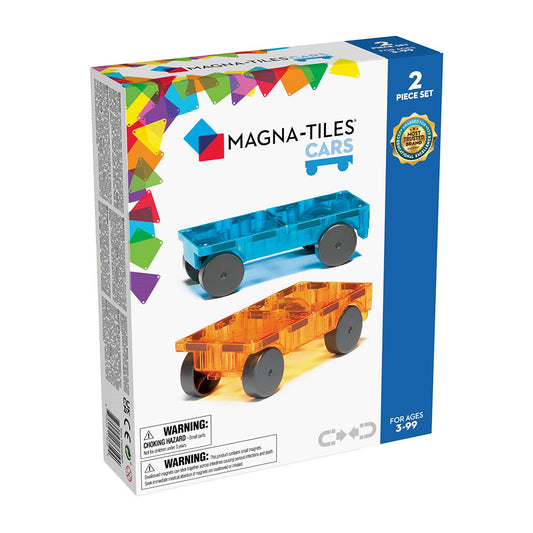 MAGNA-TILES Extensie 2 Mașinuțe Galben și Verde - Albastru si Portocaliu [ps:7b290897-1224-433f-b104-7870fb1a904b]