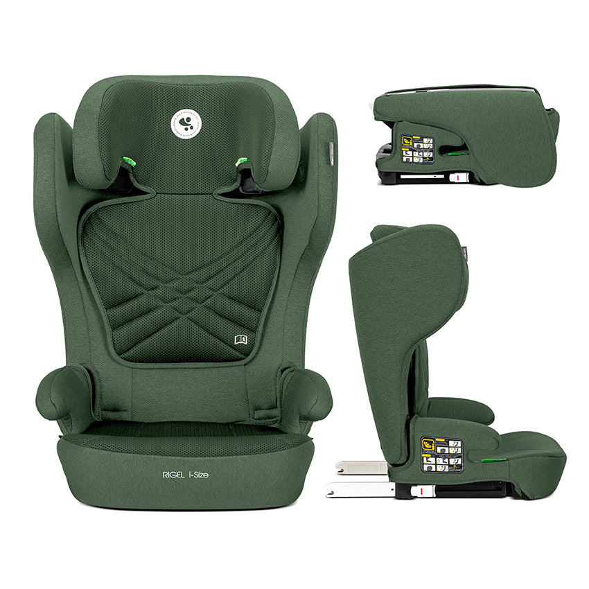 Scaun Auto Lorelli Rigel i-Size, Isofix, 100-150 cm, Black - Green [ps:7aef12c4-6c75-4535-a245-5e25d40a4398]