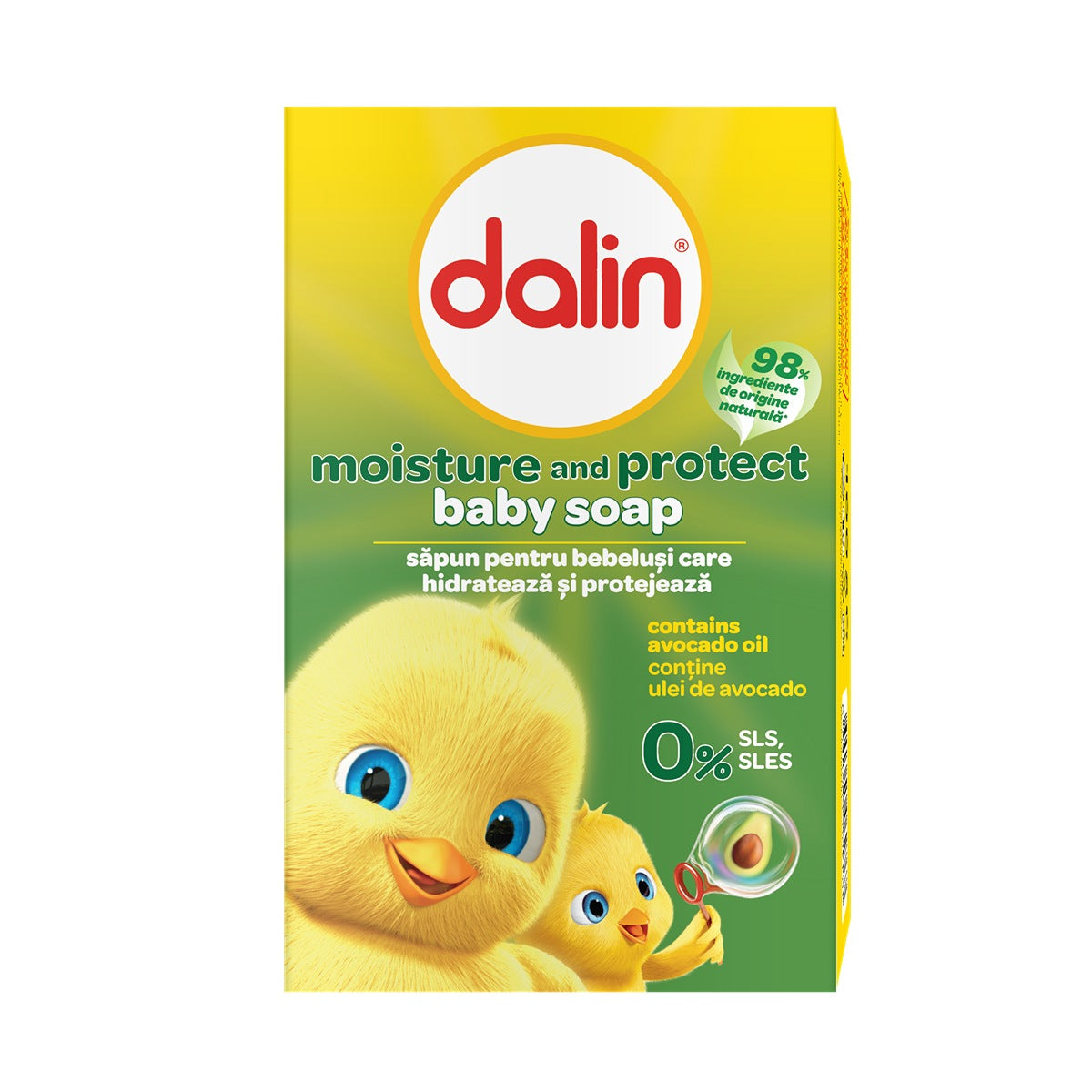 DALIN Moisture and Protect, sapun solid, cu avocado, 100 g [ps:f0d1f5be-b637-4fbc-90f4-987c58e94042]