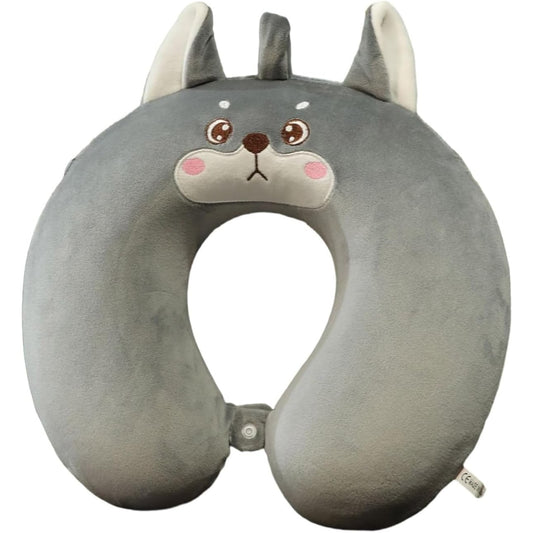 Perna de Calatorie Flippy U, Spuma Memorie, Model Pinguin - Gri [ps:8d00445e-7fd8-4a20-8c12-4413e8bedff1]