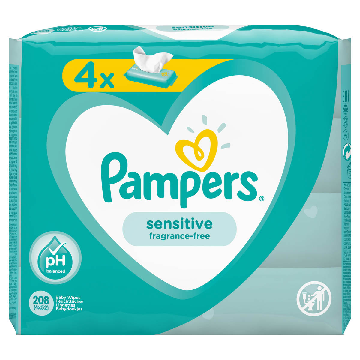 PAMPERS Sensitive, servetele umede, pentru copii, 12x52 buc - 4 x 52 buc [ps:756751fc-0d55-4977-ab26-9a2aafdd78b6]