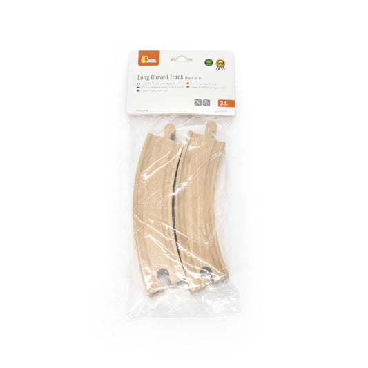 Set extensii sine din lemn lungi curbate pentru trenulete, 4 buc,Viga [ps:a73b957d-5e89-4078-9c84-14e949dcbeac]