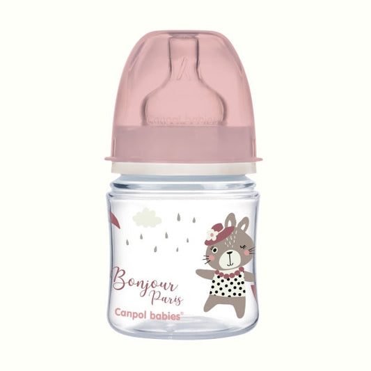Canpol Babies Biberon Anticolici Cu Gat Larg 120 ml Pp Bonjour Paris_Roz - 35/231_Pin [ps:d8b88ddd-e364-46c3-908b-2b7c92063c1b]