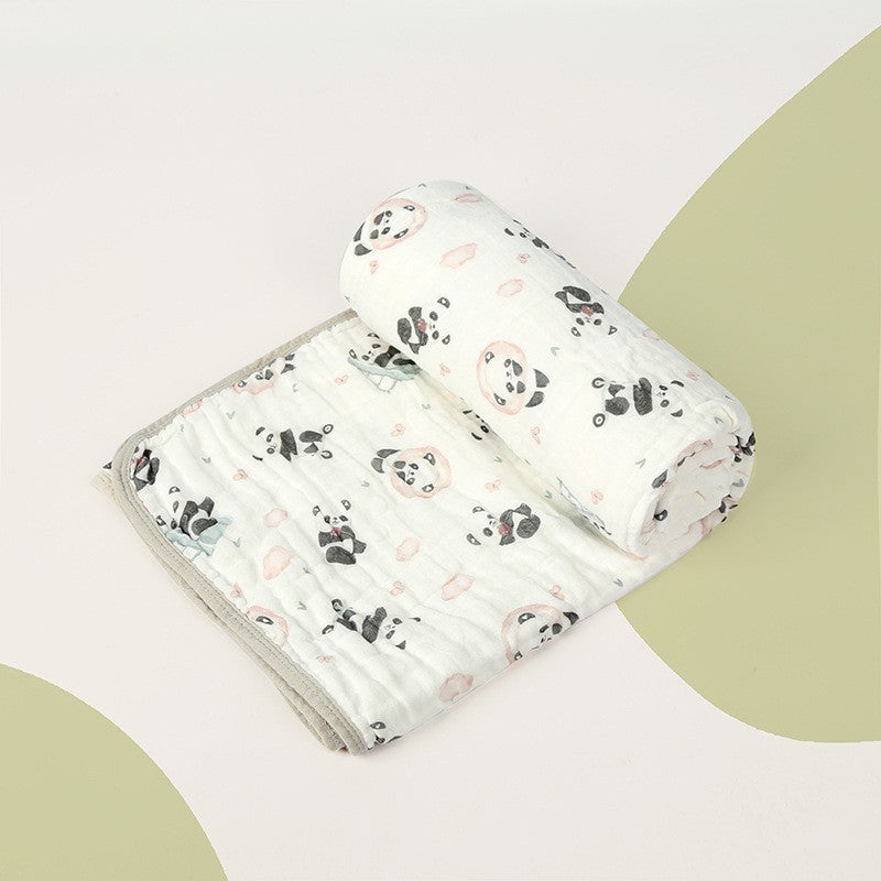 Prosop Baie Bumbac și Tifon Flippy, 110x110 cm, Ursuței - Panda [ps:781c98aa-02b6-4f52-b491-daa71c3048ed]