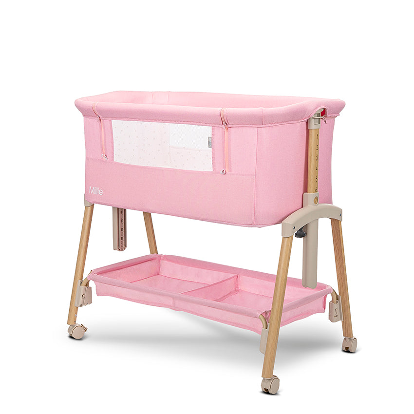 Patut pliabil, co-sleeper, Millie, 0 Luni+, max. 9 kg, inaltime reglabila 7 pozitii, sistem antireflux, plasa de tantari, saltea inclusa [ps:0c2c8ac8-cdf4-4400-bca9-8c0d0c950862]