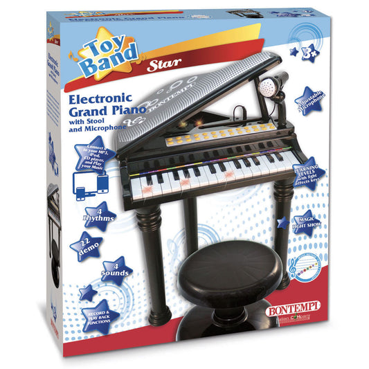 BONTEMPI PIAN ELECTRONIC NEGRU CU SCAUN SI MICROFON [ps:7922a191-a9d7-46d0-b5c3-a5bd33db22b7]