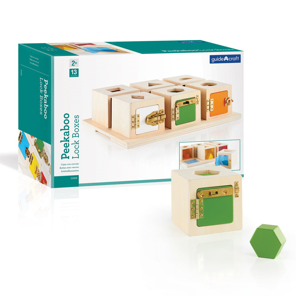 Peekaboo Lock Boxes Guidecraft - Cutii cu Incuietori Lemn - Default Title [ps:b691ee06-ac8c-4131-b96b-704fc375cce5]