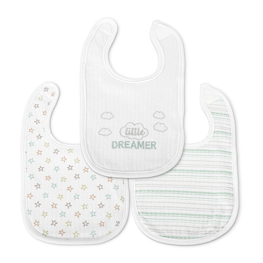 Set 3 Bavete Bumbac Lorelli pentru Nou-Născut, Albe - White [ps:00fca72f-2d62-4287-8936-2039bb203428]