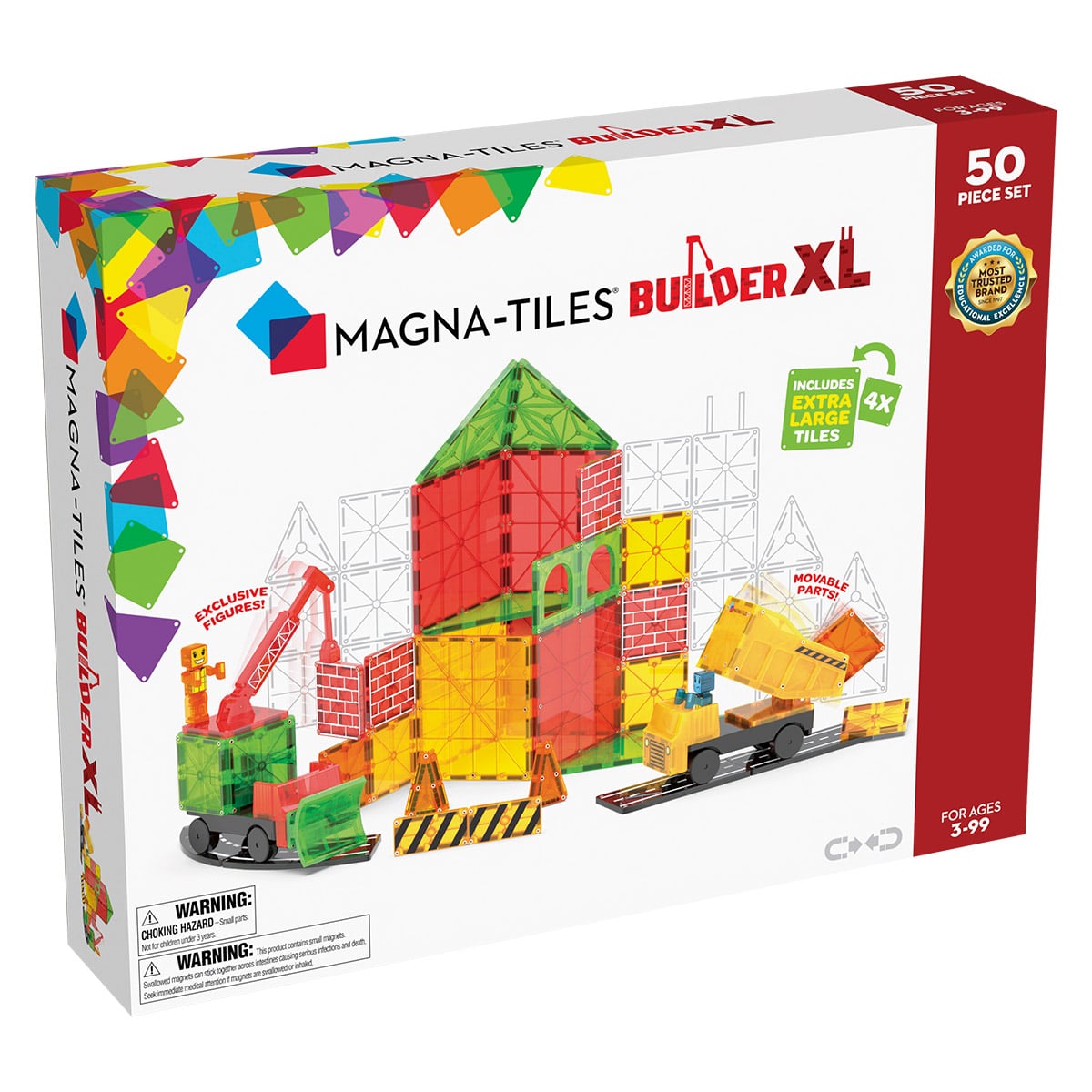 MAGNA-TILES Builder XL, 50 piese - Jucărie Construcție - Default Title [ps:c7f645aa-d101-49cf-bd1a-ea3c553eb220]