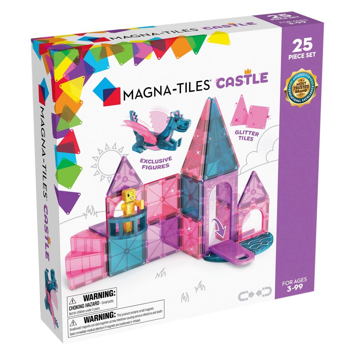 MAGNA-TILES Castle - Set Castel Magnetic, 25 piese - Default Title [ps:0292f4c1-d791-421d-a9f0-8fbe247c070c]