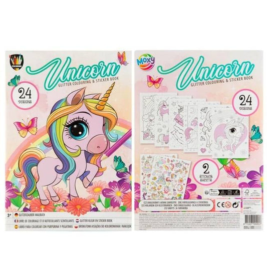 Carte de Colorat cu Stickeri Unicorn Moxy, A4, 24 Pagini - Default Title [ps:f6068219-d340-4726-af81-892500196cb9]