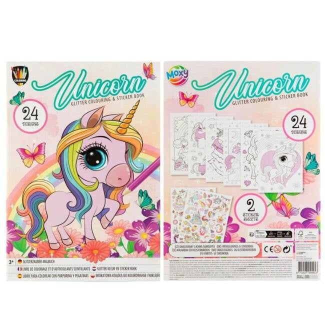 Carte de Colorat cu Stickeri Unicorn Moxy, A4, 24 Pagini - Default Title [ps:f6068219-d340-4726-af81-892500196cb9]