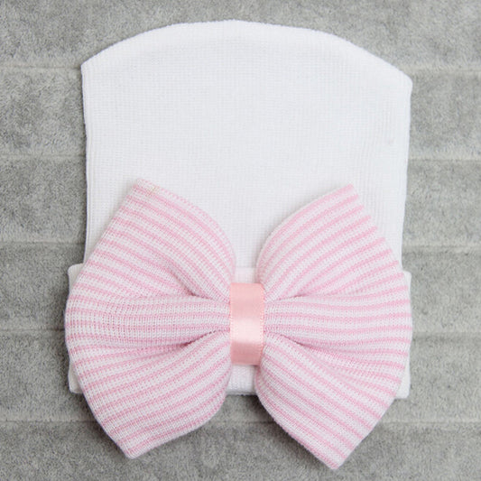 Caciulita subtire de nou-nascut cu funda Drool (Culoare: Roz/Alb) [ps:5adba2d7-6184-4c8c-a58b-3fc6c45e3628]