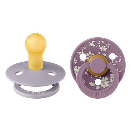 Set 2 Suzete BIBS x Liberty Colour, Latex, 0 luni - Dark Oak - Fossil Grey/Mauve [ps:cda34fcd-5eb5-41a1-86fb-402b3e826858]