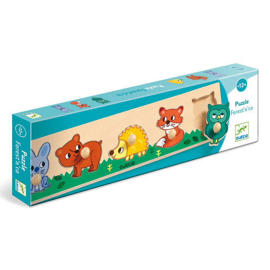 Puzzle cu buton Padure, Djeco [ps:124d22e0-ee4d-45f8-90c5-0be31db9e962]