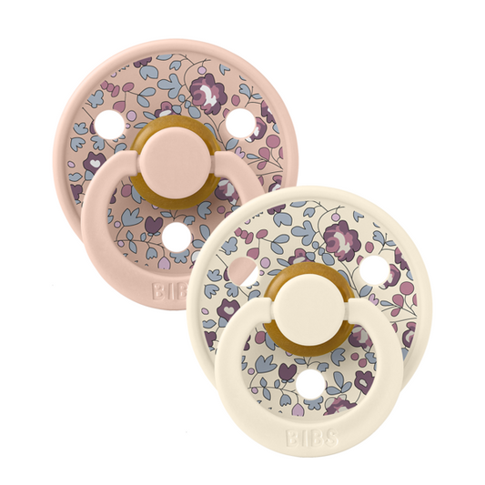 Set 2 Suzete BIBS x Liberty Colour Eloise Latex, 0 luni+ - Ivory/Blush [ps:61213fd1-44f2-4b73-b53f-d6e13f540229]