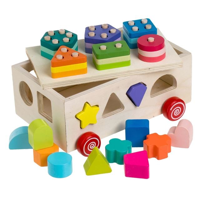 Sortator Lemn Vehicul cu Forme Jumbo - 21,5x13,5x13cm - Default Title [ps:0715a45c-723b-4c7c-93cf-898cc8d08167]