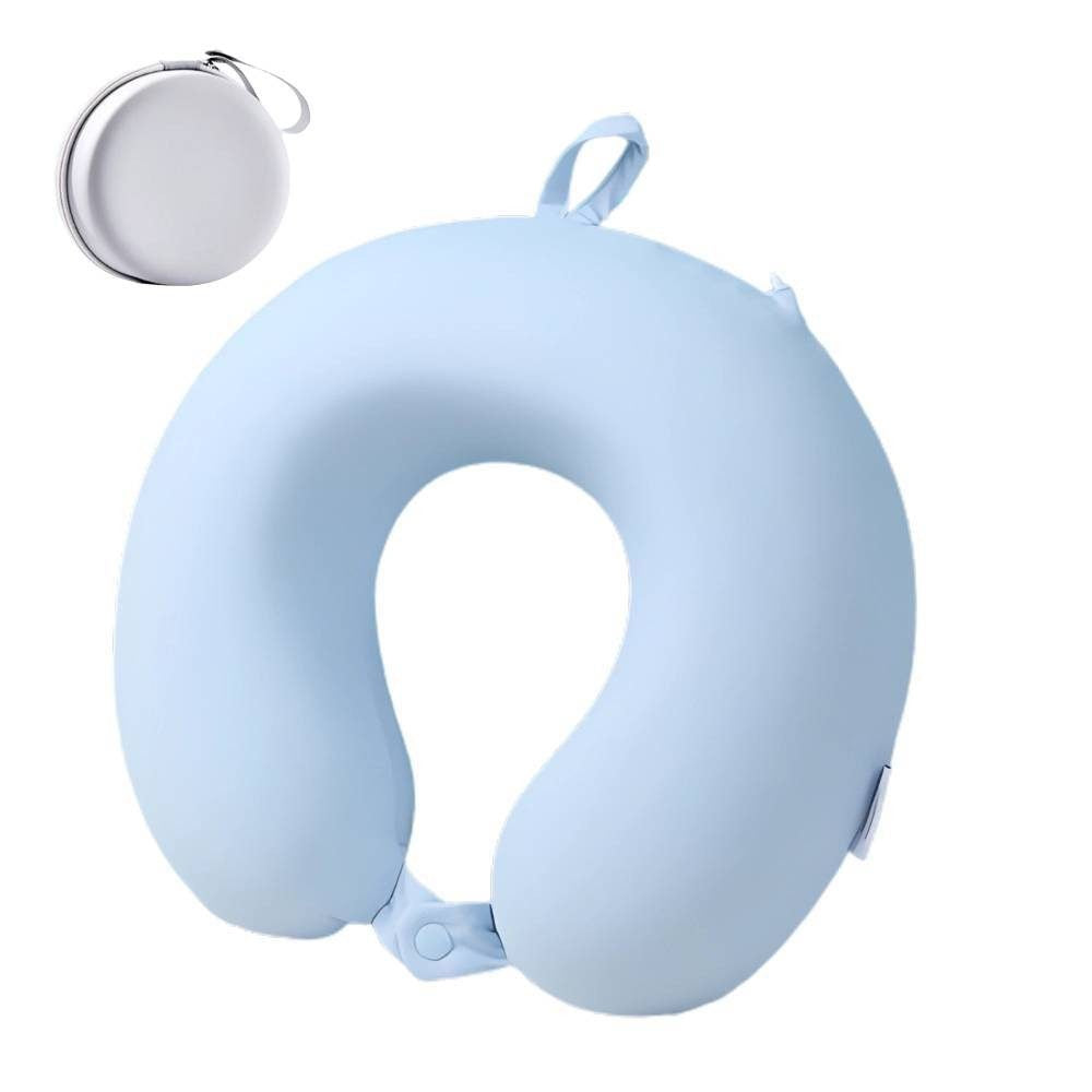 Perna de Calatorie Flippy cu Spuma cu Memorie, Gri - Bleu [ps:997b53d7-a9b2-4dd4-bdc4-5741be02a7f3]