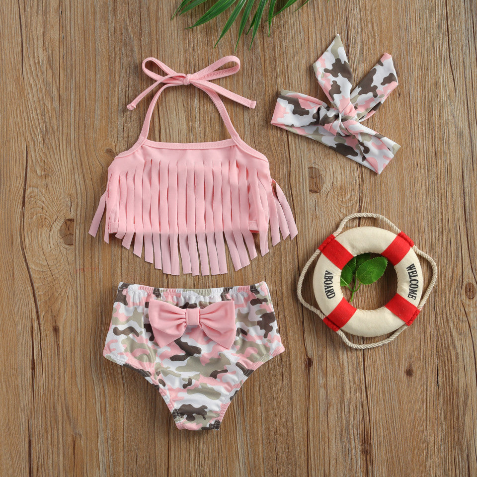 Costum de baie cu franjuri din 3 piese Drool (Marime: 80, Model: Army) [ps:2f5da2b2-3d4c-4ef3-ba90-b1fd2c217dbb]