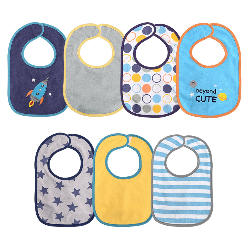 Set 7 bavete bumbac si peva, 30 x 19 cm, inchidere cu banda velcro [ps:84f43e06-832d-4304-b274-c6720c40e92d]
