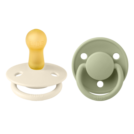 Set 2 Suzete BIBS De Lux Latex, Rotunde, 6 luni+ Ivory/Sage - Sage [ps:663a658b-e92c-4c15-a7e5-9e386885fb70]
