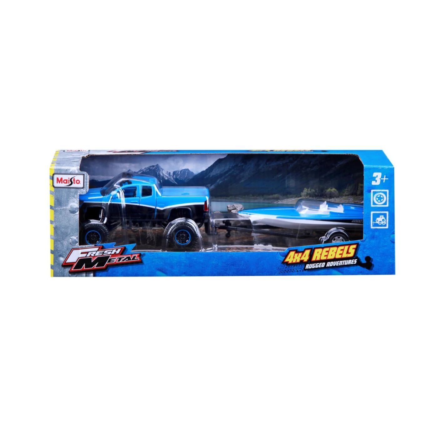 MAISTO MASINUTA METALICA 4X4 REBELS RUGGED ADVENTURES CU - Albastru [ps:3363b9bd-79d3-4eb3-b168-641e6c34efe3]