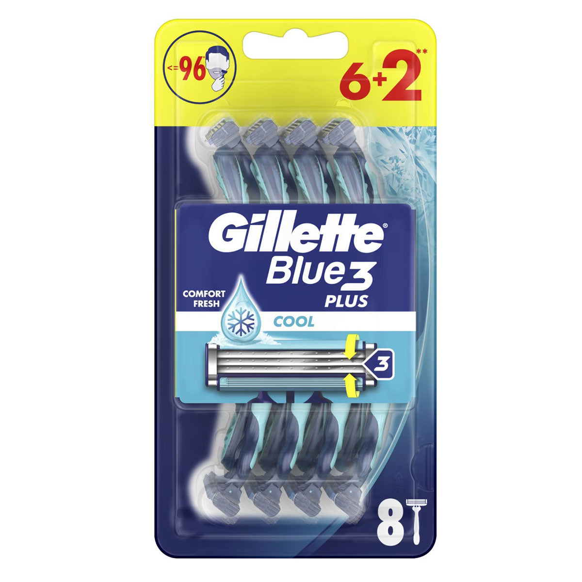 GILLETTE Blue III Plus Cool, aparat de ras, de unica folosinta, 6+2 [ps:4b322f89-dc39-419d-b2e3-ccbaf8b7f15b]