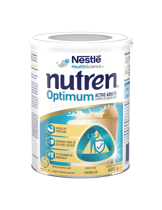 NESTLE NUTREN Optimum Prebio, formula speciala lapte praf, cu aroma de vanilie de la 4 ani, 400 g [ps:f3d59965-ad30-44be-824e-21c382dc6aa8]