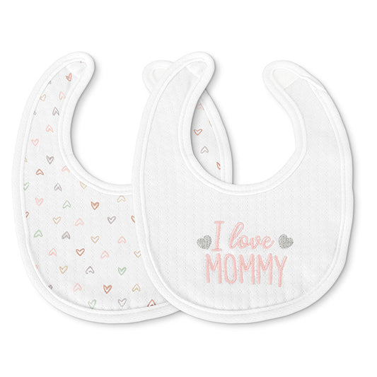 Set 2 Bavete Bumbac Lorelli pentru Nou-Născut, White - Pink [ps:021361a5-da7f-4ea5-90a8-c97069aa55d8]
