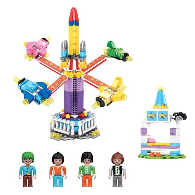Cuburi Construcție Luna Park Jumbo - 338 Piese și 4 Figurine - Default Title [ps:c1e678a9-7751-4eb2-9e1b-b4fcee78e603]