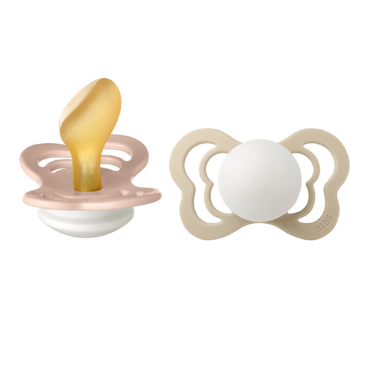 Set 2 Suzete BIBS Couture Glow Latex, 6 luni, Sage/Cloud - Blush/Vanilla [ps:c01203ee-9682-4518-adae-1505d583d425]