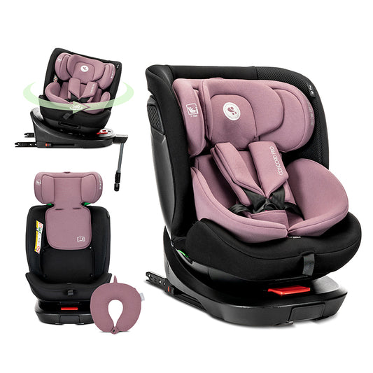 Scaun Auto Lorelli Concord Pro, Rotativ 360, Isofix, Black - Pink [ps:32fa6861-f971-4f90-8db4-4f0dbdd71fca]