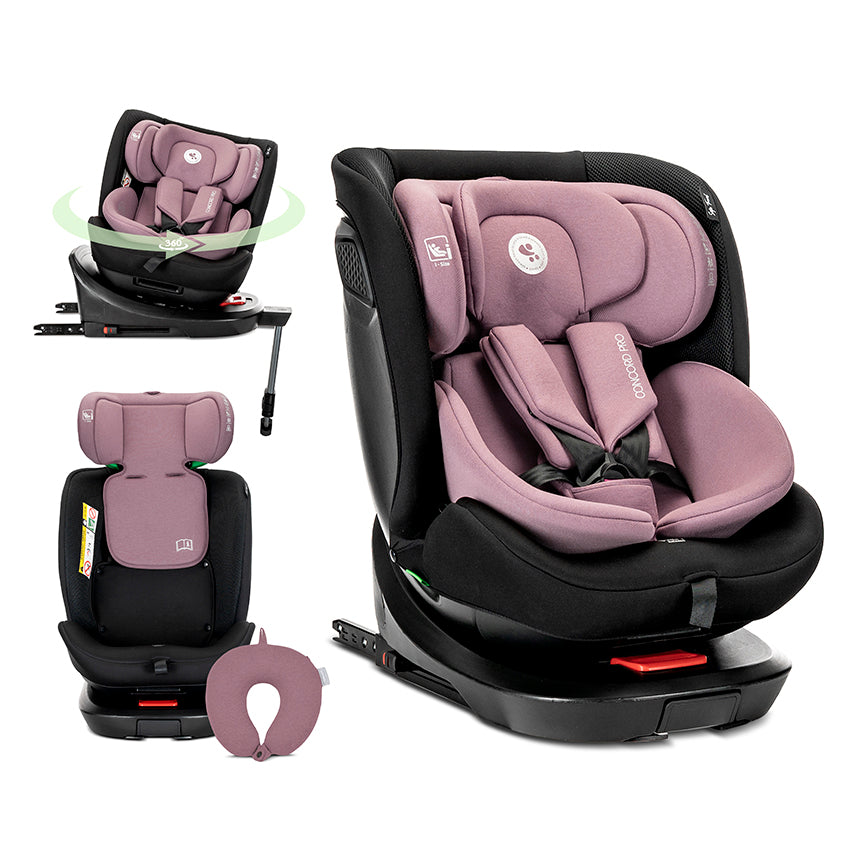Scaun Auto Lorelli Concord Pro, Rotativ 360, Isofix, Black - Pink [ps:32fa6861-f971-4f90-8db4-4f0dbdd71fca]