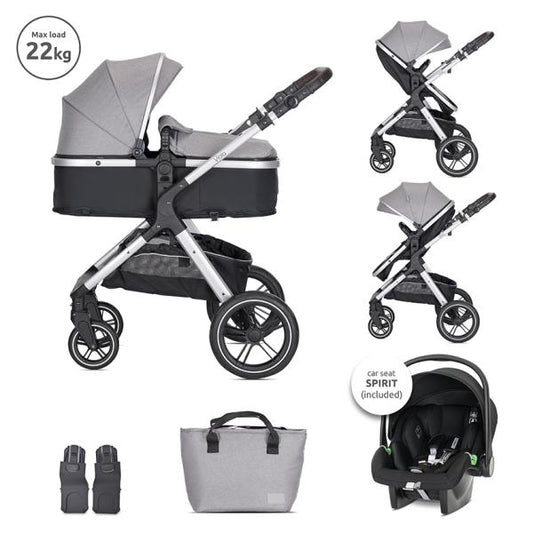 Set Cărucior 3în1 Lorelli Viola, Coș Auto Spirit, Negru - Grey [ps:3e5c55fd-c42b-4111-873c-21a9505a73ba]