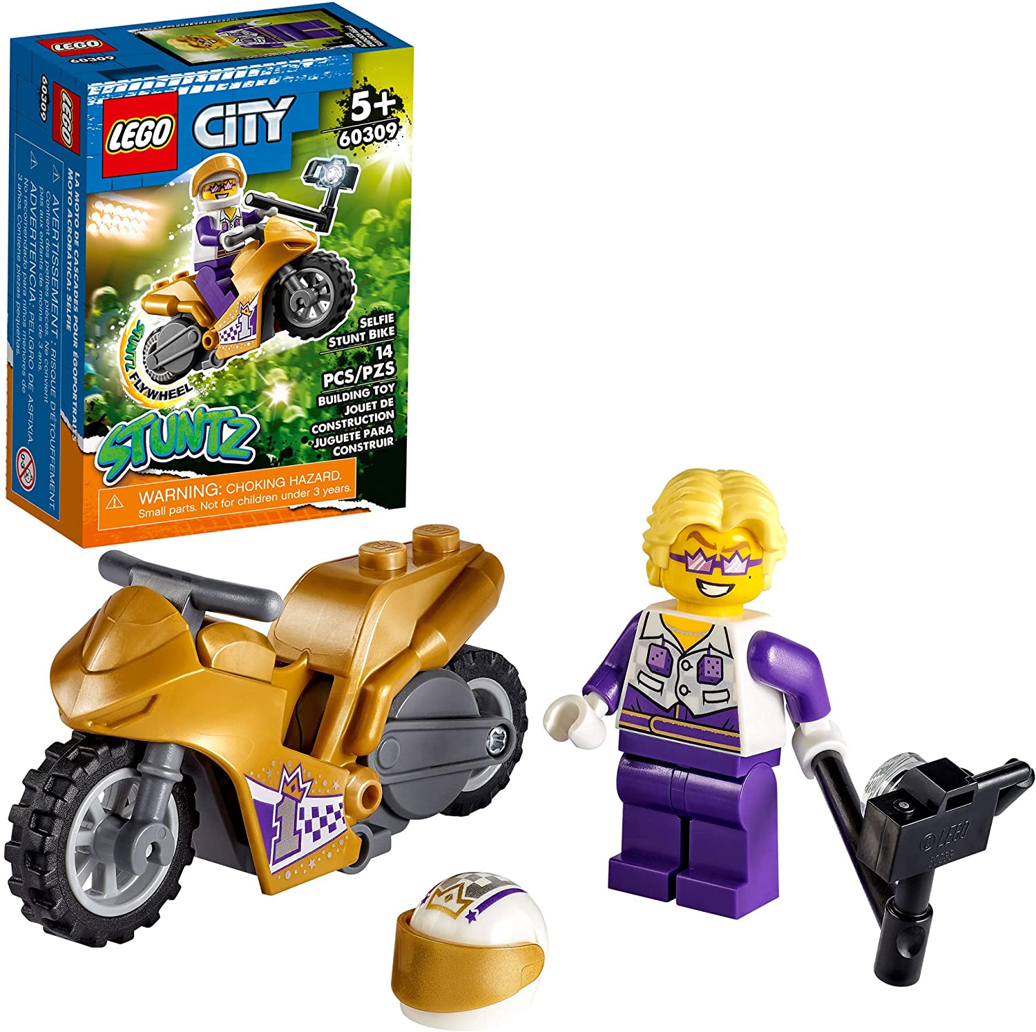 LEGO CITY MOTOCICLETA DE CASCADORIE PENTRU SELFIE 60309 - Default Title [ps:f1cfee6d-f65d-4fca-9198-196480d6c6de]