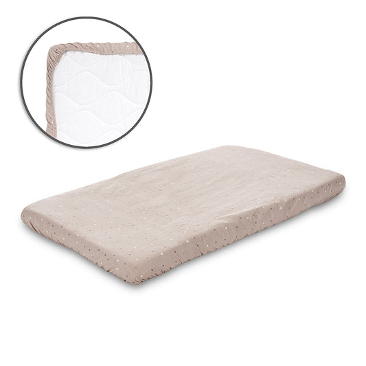Cearceaf Patut Lorelli, 98x65 cm, Bumbac Ranforce, Rose Sky - Beige Sky [ps:57edeeb7-039a-4d9c-b02d-43da764ea11e]