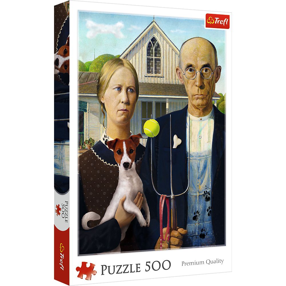 PUZZLE TREFL 500 PISICUTA DRAGUTA - American Gothic [ps:b331dee3-4d63-4770-829e-066472e36458]