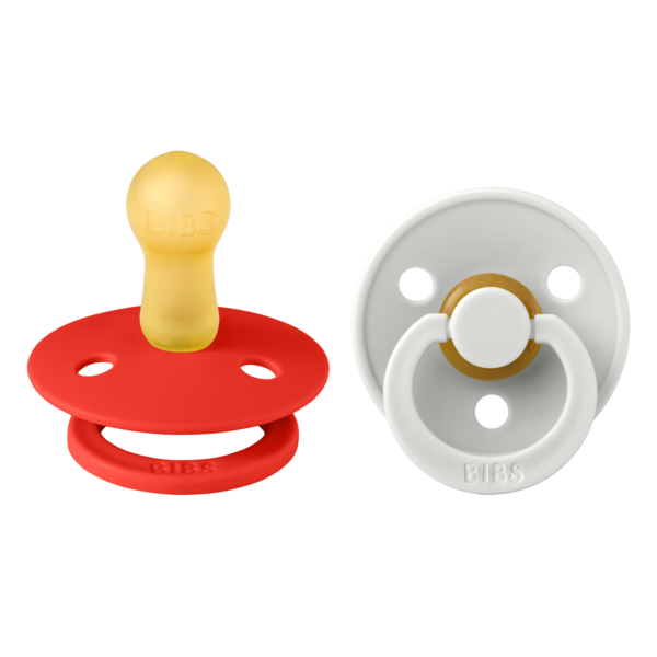 Set 2 Suzete BIBS Colour Latex, Tetina Simetrică, 0 luni - Candy Apple/Haze [ps:f325d54a-3474-4a0d-902b-9ebe1d9959ef]