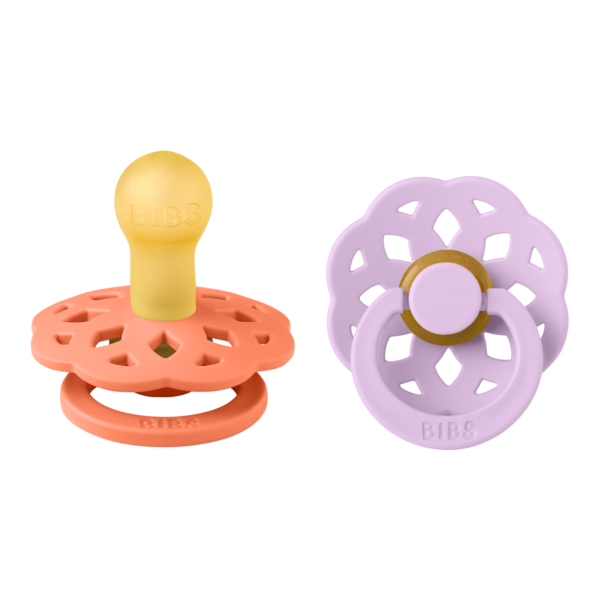 Set 2 Suzete BIBS Boheme Latex, Tetină Rotundă, 0 luni - Papaya/Violet Sky [ps:92a742cb-5e18-4f73-a218-13cec1d8135f]