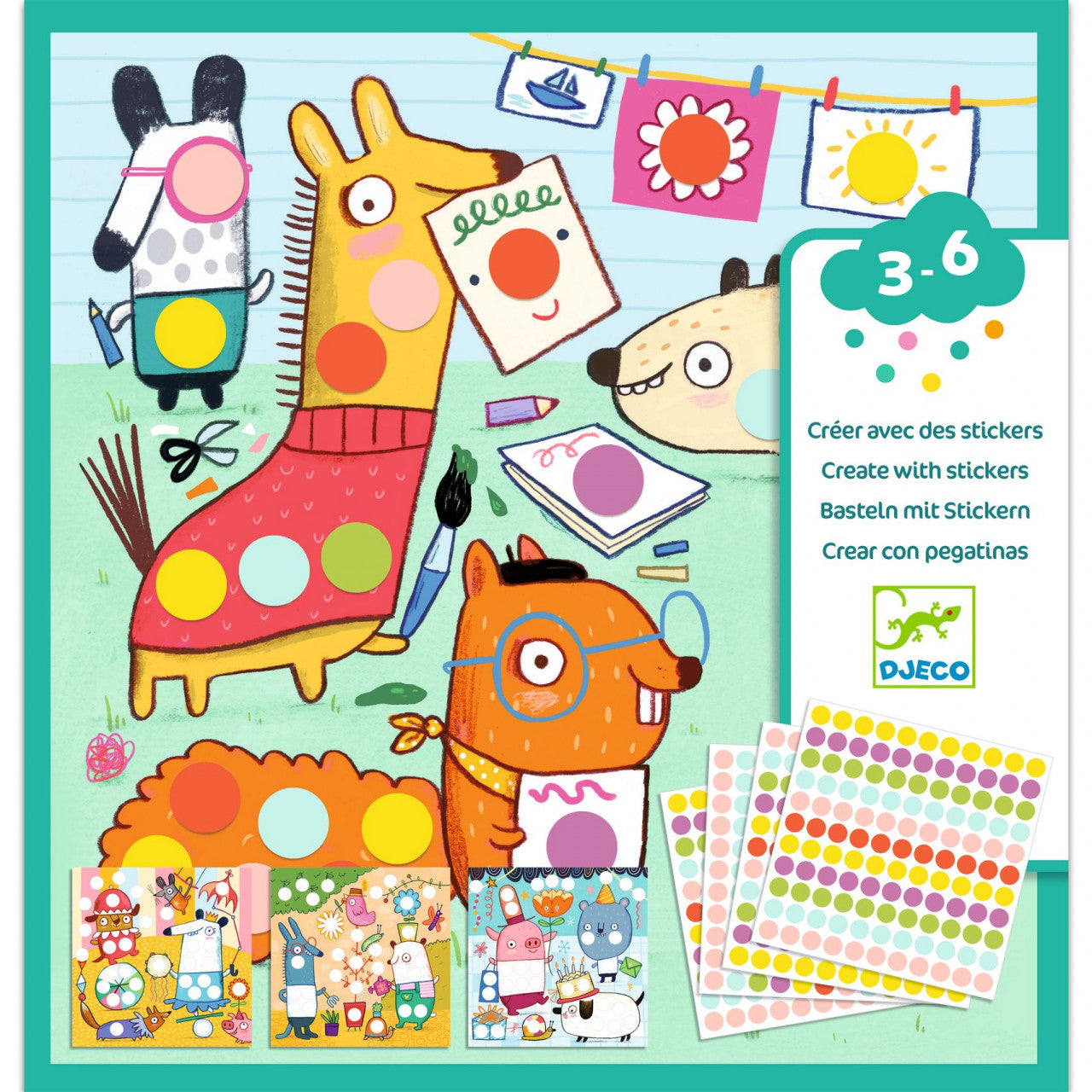 Joc creativ cu autocolante Buline colorate, Djeco - Default Title [ps:6c17a2e4-6855-40b9-8076-1a745f235c68]